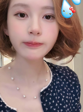 赵露思直播同款！满天星天然珍珠鱼线项链女高级感锁骨链配饰颈链