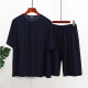 ຜູ້ຊາຍ Summer Cotton Silk Short Sleeve Suit Lounge Suit