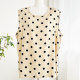 Cotton silk sleeveless round neck thin loose top