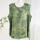 Cotton silk sleeveless round neck thin loose top