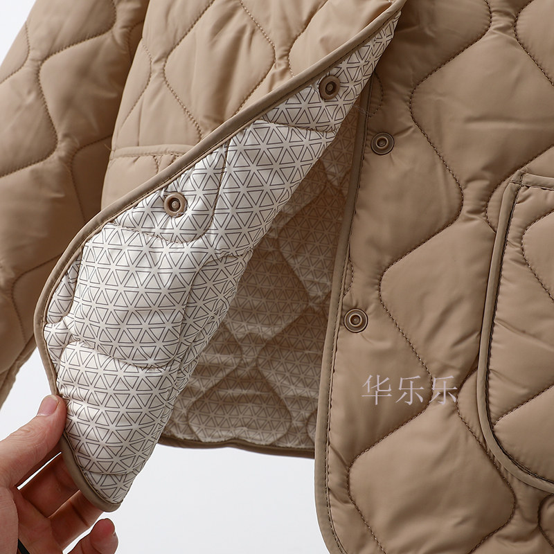 冬季保暖内胆棉衣女士加厚圆领内搭棉袄新款发热夹棉轻薄棉服外套 - 图2