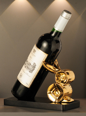 陶瓷红酒架摆件兔子装饰品