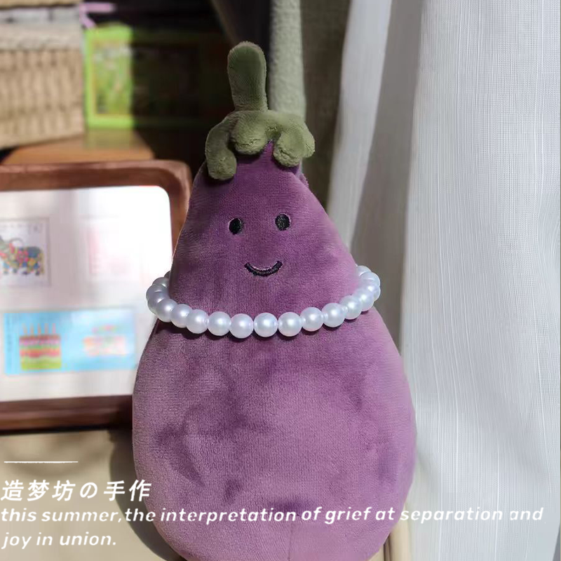适用于jellycat紫色茄子衣服17cm眼镜包包帽子围巾圣诞节娃衣配件 - 图1