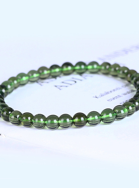 捷克陨石手串天然玻璃单珠情侣