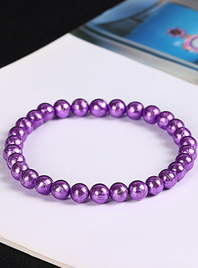 天铁陨石手排原石手串紫罗兰手链