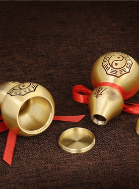 摆件客厅铜葫芦随身携带