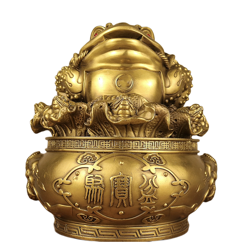 济凯纯黄铜百财金蟾摆件家居玄关工艺品 办公桌书房摆件 送礼好品,淘宝优惠券,粉丝福利购,淘宝优惠卷