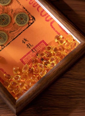 起运钱龙引才五帝钱元宝办公室收银台摆件相框钱到家店铺开业送礼