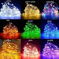 LED string light silver wire fairy warm white garland home