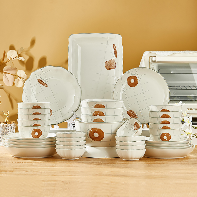 釉下彩碗单个装陶瓷餐具2025新款高颜值可微波釉下彩饭碗盘碟家用 - 图3