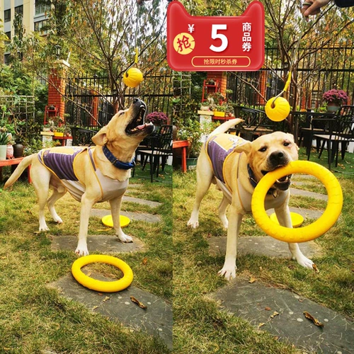 Игрушка для собак, измельчение зубов зубов и облегчение душных артефактов у крупных собак, золотые ретрадолазонские игрушки летающие поднос