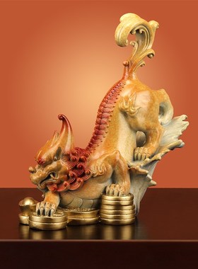 《财富满溢》纯铜貔貅大摆件一对招财聚财客厅家用办公室开业礼品