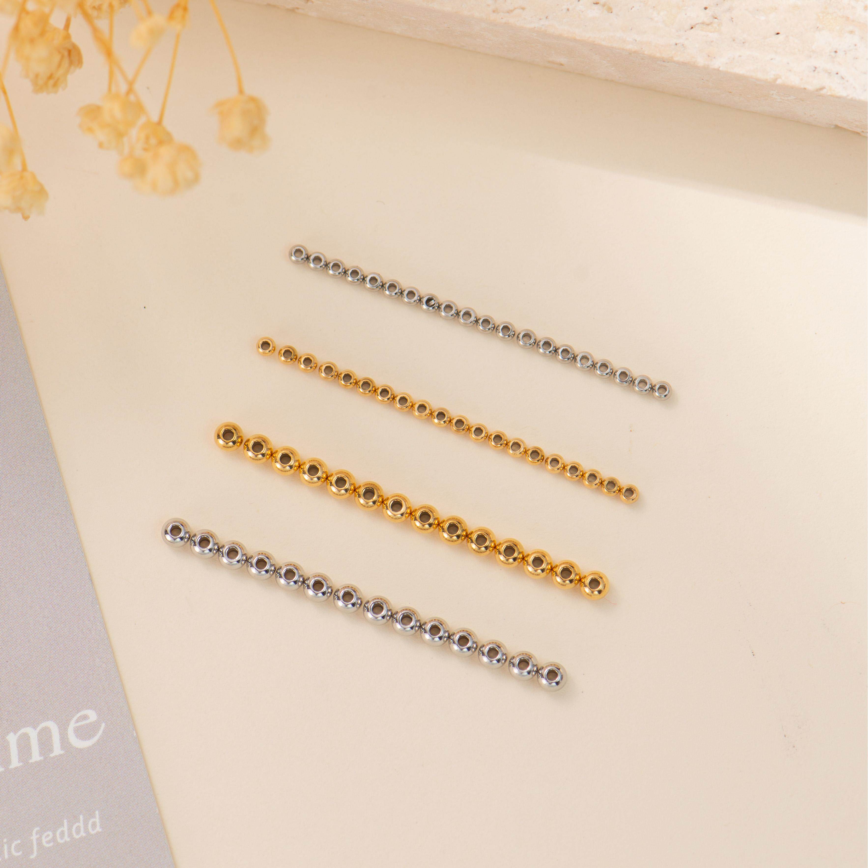 东夏饰品 钛钢镀金精抛保色通孔光面隔珠 炉内电镀18K金穿珠散珠,淘宝优惠券,粉丝福利购,淘宝优惠卷