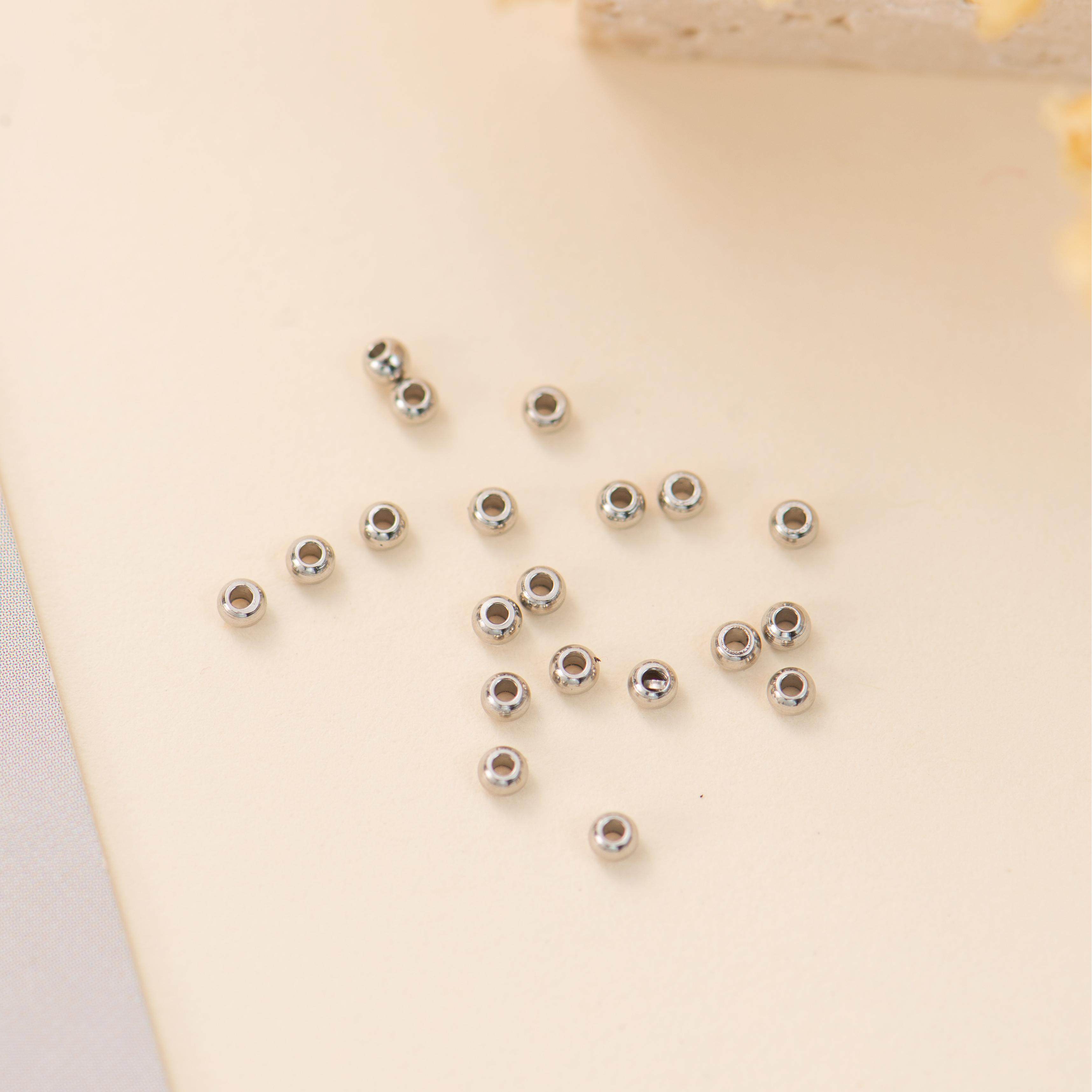 东夏饰品 钛钢镀金精抛保色通孔光面隔珠 炉内电镀18K金穿珠散珠,淘宝优惠券,粉丝福利购,淘宝优惠卷