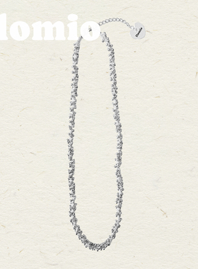 flomio黑银串珠短项链