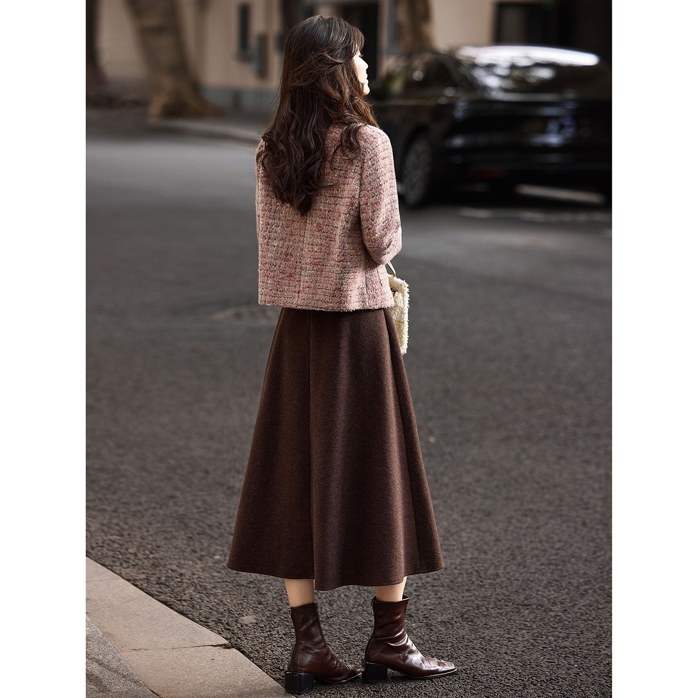 苏醒的乐园小香风两件套冬季粗花呢通勤毛呢外套高腰长款半裙套装,淘宝优惠券,粉丝福利购,淘宝优惠卷