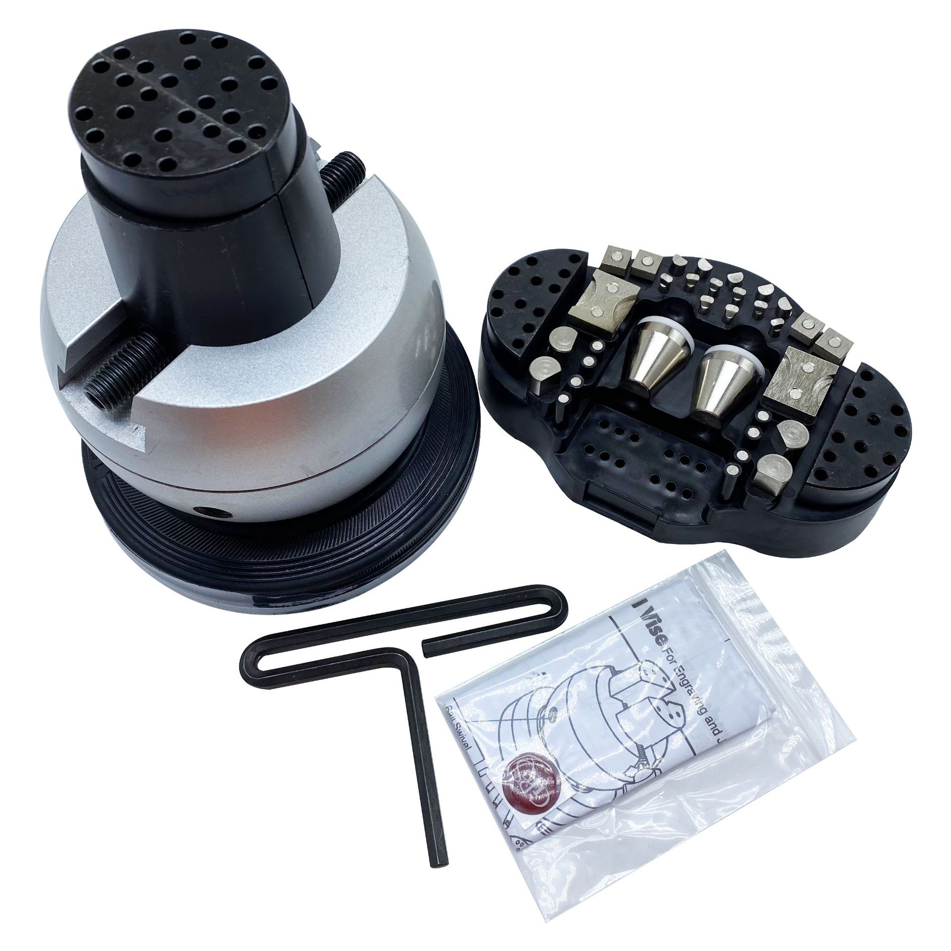 Plastic base plate inlaid with stone base, micro-inlaid ball, gold, silver and copper ring making, gem inlaid and carved fixed base, 360 degree rotation