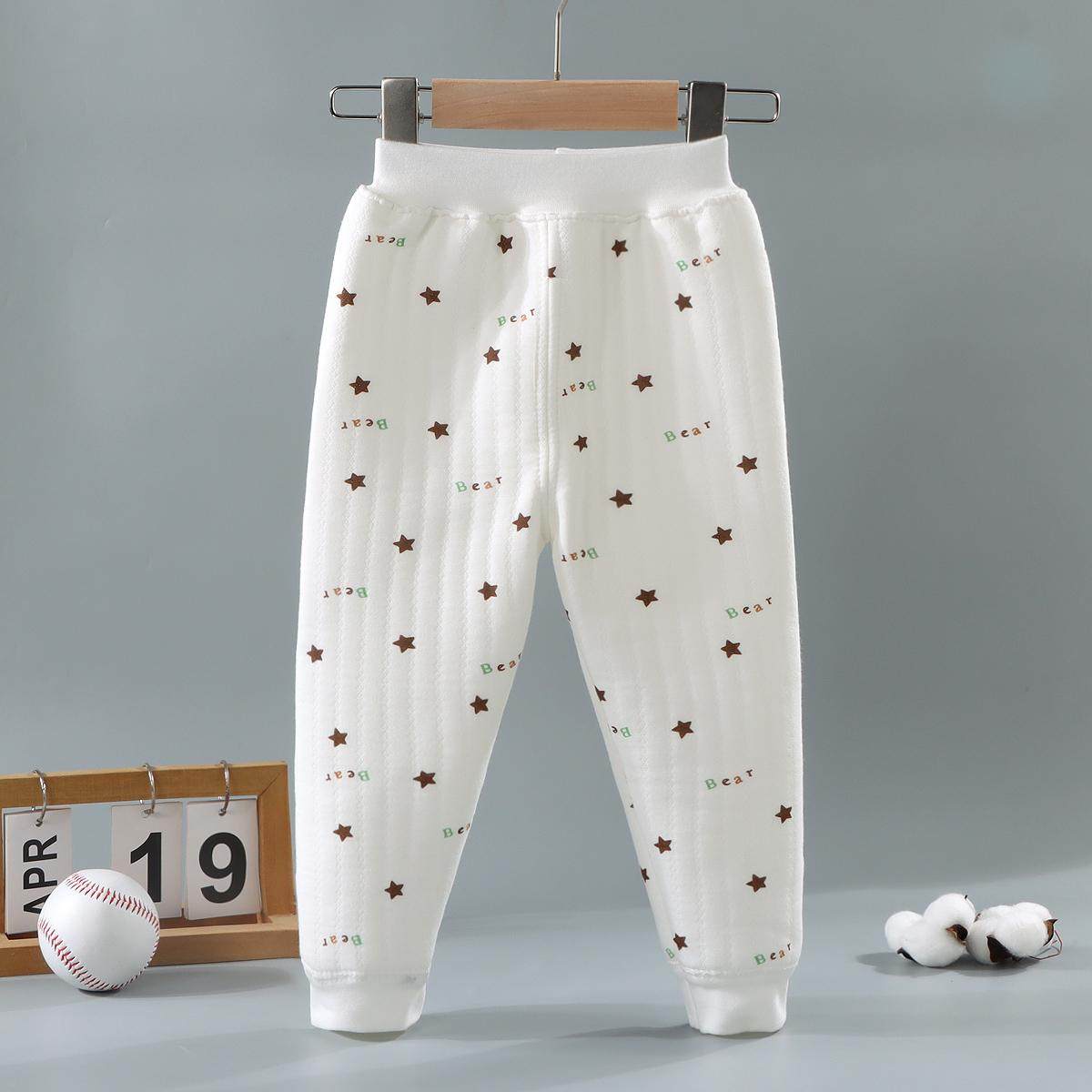 纯棉保暖裤三层夹棉加厚中腰款秋裤睡裤打底裤男女童宝宝春秋冬款,淘宝优惠券,粉丝福利购,淘宝优惠卷