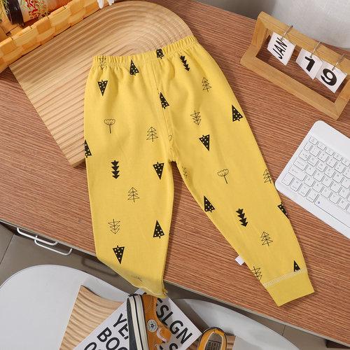 0-8岁宝宝纯棉秋裤打底裤睡裤线裤春秋款婴儿裤子全棉a类小孩儿童 - 图1