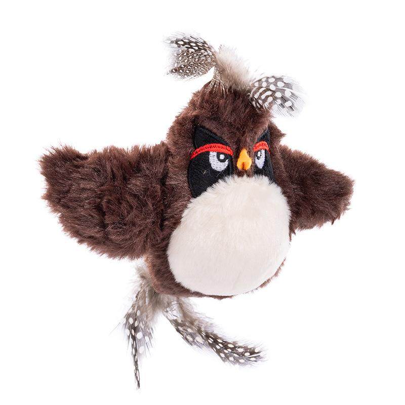 宠物电动猫玩具毛绒发声抖抖鸟猫咪自嗨解闷愤怒小鸟摆动翅膀用品,淘宝优惠券,粉丝福利购,淘宝优惠卷