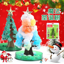 Paper Tree Flowering Magic Christmas Tree Seven Colorful Watering Flowers Small Home Mini Christmas Children Toys 2368