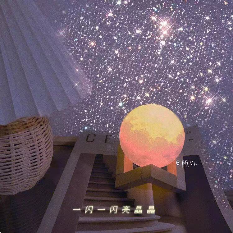 七夕礼品3D月球灯月亮灯创意小夜灯睡眠卧室床头台灯光浪漫星空灯床头氛围月球灯网红月星空-图2