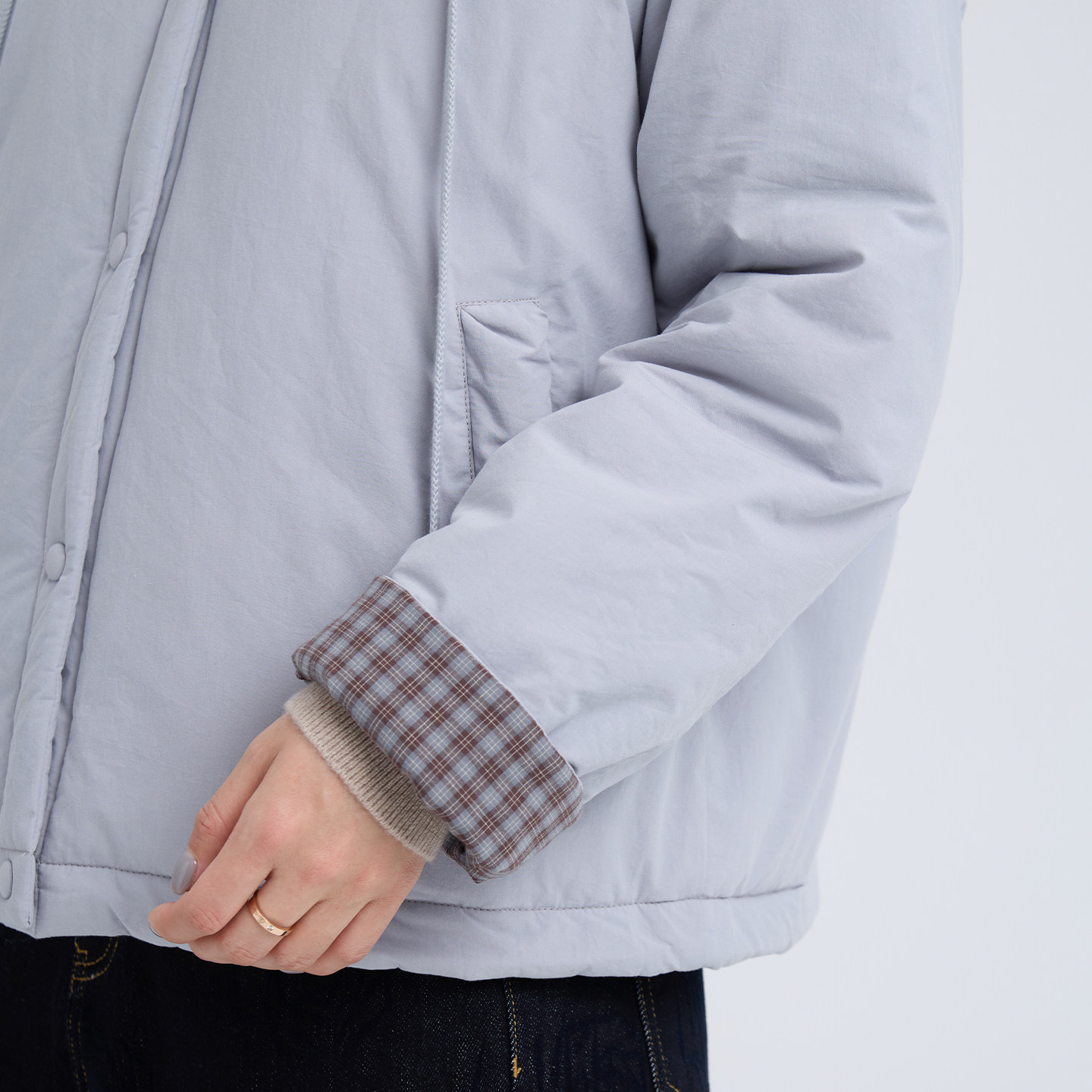 无色无味外套女装冬短款棉服新款休闲风棉衣格纹纯棉加厚女款棉袄,淘宝优惠券,粉丝福利购,淘宝优惠卷