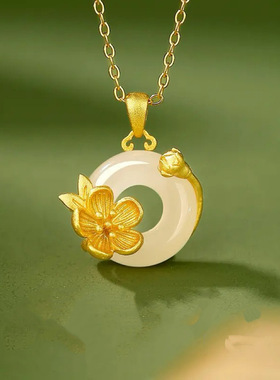 仿玉髓花朵项链女时尚新