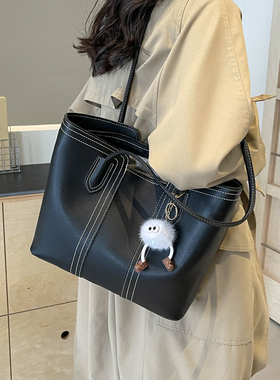 韩国流行黑色托特包包女