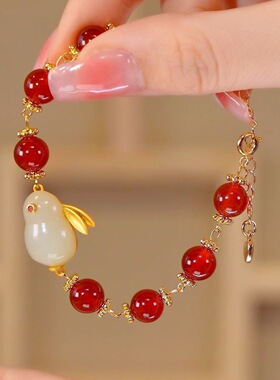 新款玉兔手链女款闺蜜学生兔