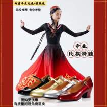 2023 Танцевальные Туфли Viwu Gold Shit Dance Shoes Xinjiang Dance Обувь Этнические Дети Танцуют Летние Морден Тибетская Обувь