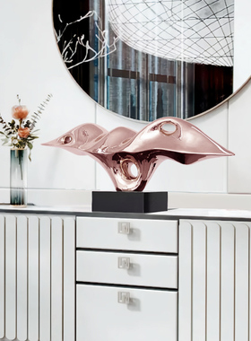 新中式招财摆件样板房客厅轻奢装饰品酒店大堂雕塑鹏程万里艺术品