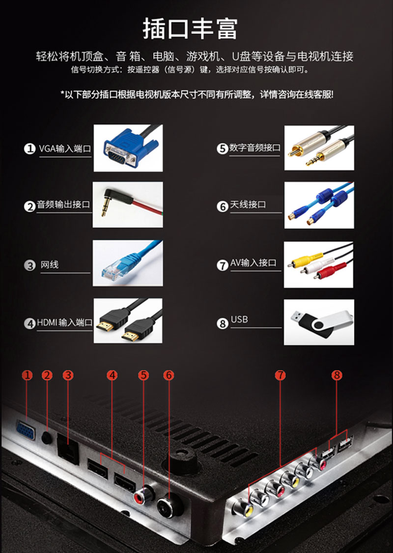 【送货上门】50 55 60 65 70 80 100寸液晶电视机 KTV 监控显示器 - 图2