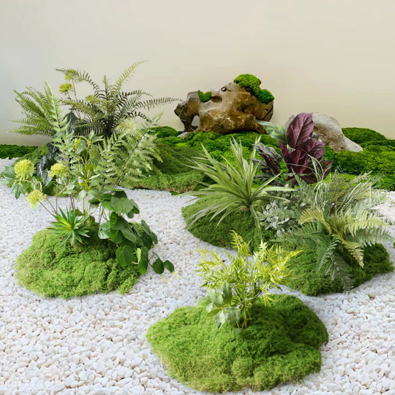 仿真绿植造景组合室内客厅高级感苔藓微景观布置角落植物落地装饰,淘宝优惠券,粉丝福利购,淘宝优惠卷