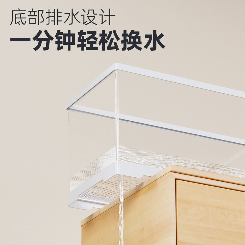 龟缸造景生态全套专用玻璃乌龟缸办公桌家用水族小型巴西龟桌2025,淘宝优惠券,粉丝福利购,淘宝优惠卷