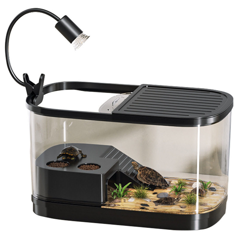 生态龟缸新款玻璃超大乌龟缸懒人鱼缸饲养裸缸家用桌面宠物办公桌,淘宝优惠券,粉丝福利购,淘宝优惠卷