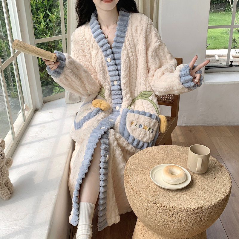 长袖浴袍专用成人澡堂浴衣日式家居长袍睡裙女长男开衫高级款高端,淘宝优惠券,粉丝福利购,淘宝优惠卷