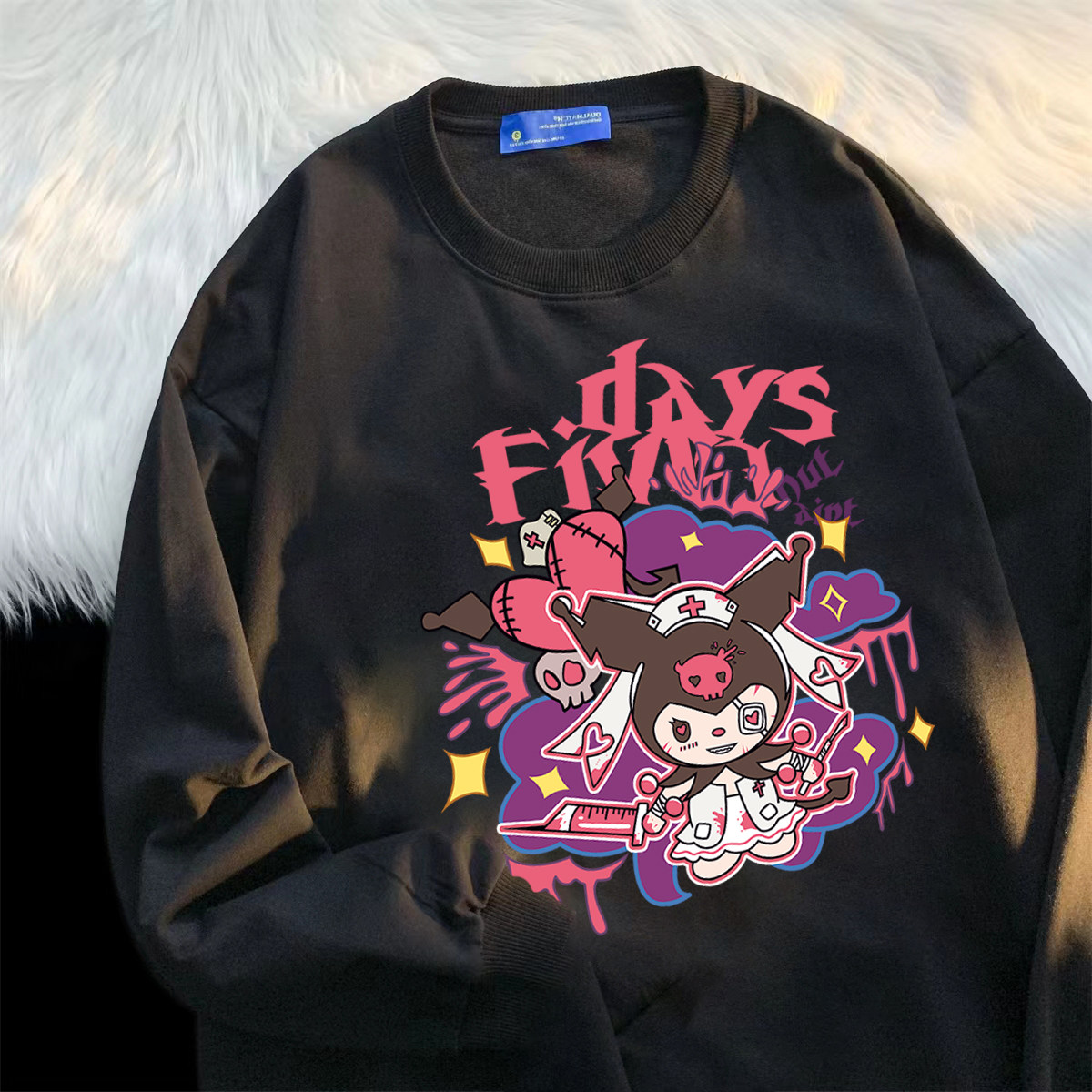 卡通春秋新款设计感小众潮ins卫衣 EIGY卫衣/绒衫