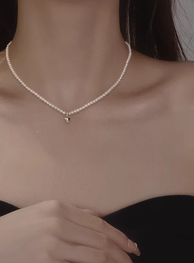 施家小米粒珍珠项链女高级感