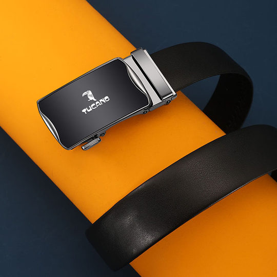 Woodpecker belt men's genuine high genuine leather belt men's 2025 new style cowhide business trendy young people's belt