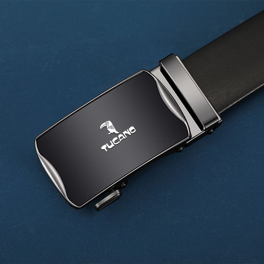 Woodpecker belt men's genuine high genuine leather belt men's 2025 new style cowhide business trendy young people's belt