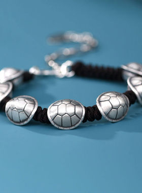 泰银富甲天下手链富甲一方编织纯手工手串银制素款中国风个性