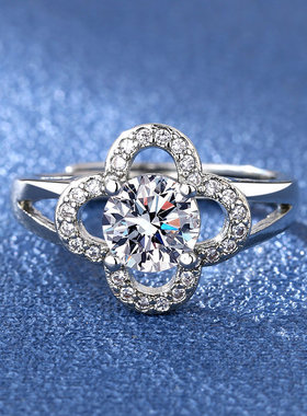 韩版热销结婚女戒四叶草戒指ins潮时尚个性小众网红单身食指戒指