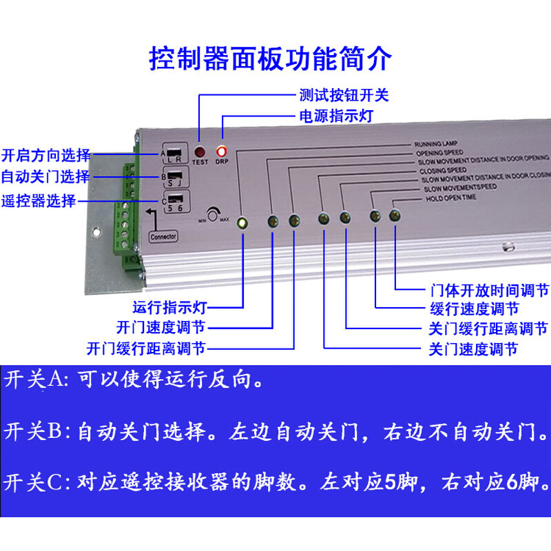 感应门控制器自动门控制主板通用型电动移门电机马达配件门禁控制 - 图2