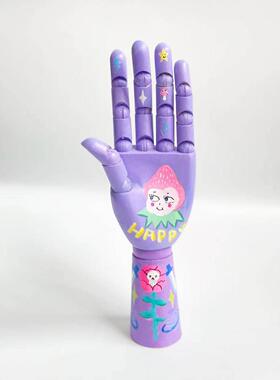 可爱手绘关节手摆件装饰首饰收纳盒个性礼物猫咪