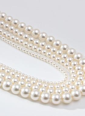 青岛宝鸡项链静宝首饰fever珍珠项链同款正圆高级感简约复古锁骨