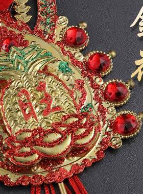 潮汕铜金花金花插香炉地主锦花塑料饰花供佛用品香薰炉饰品摆件