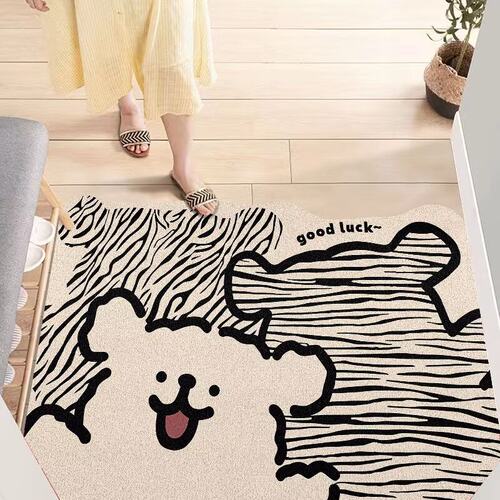 卡通丝圈入户门地垫进门除尘蹭土脚垫门口防滑耐脏可裁剪pvc地毯 - 图3