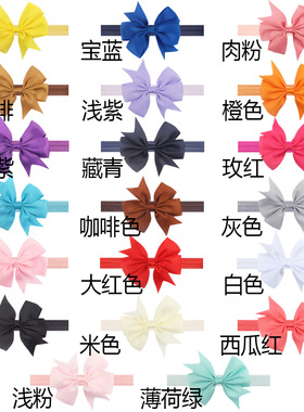 欧美儿童缎带燕尾蝴蝶结头带