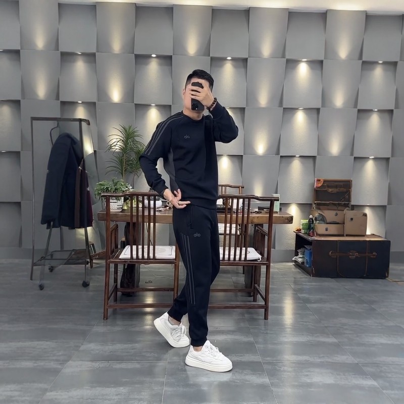 2025秋冬季新款百搭潮流运动帅气套装男士圆领卫衣长袖两件套男,淘宝优惠券,粉丝福利购,淘宝优惠卷